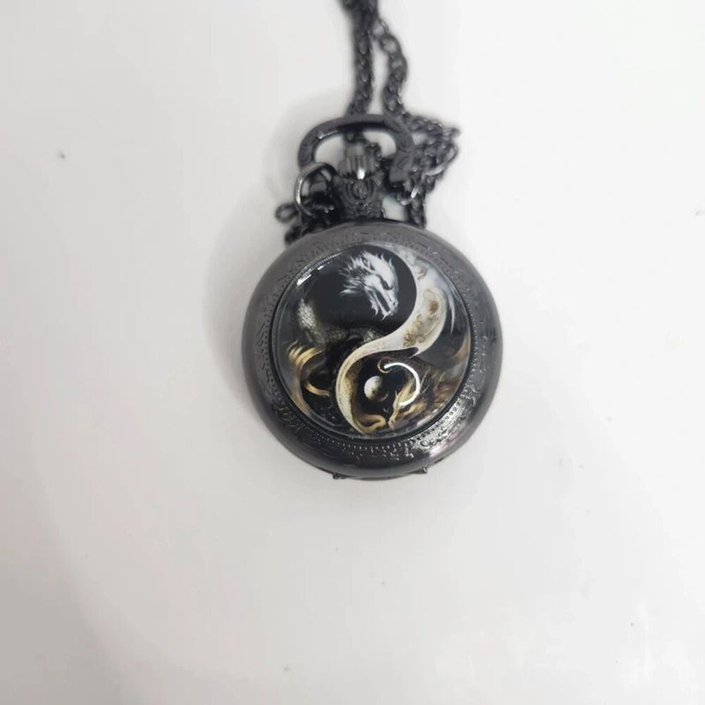 Double dragon pocket watch